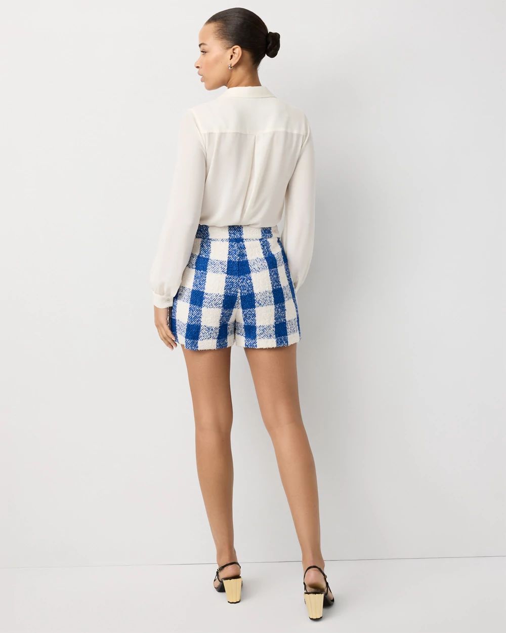 Gingham Tweed Skort | White House Black Market